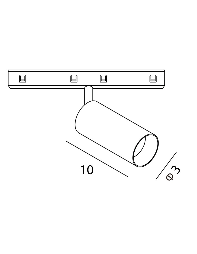 Magnetic rail lamps - Maxlight Spotlight 10W Black 3000K On-Off- Micro11 N0002N. - product kolory-swiatla.pl 4