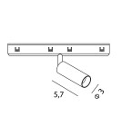 Magnetic rail lamps - Maxlight Spotlight 5W Black 3000K On-Off- Micro11 N0001N. - product 4