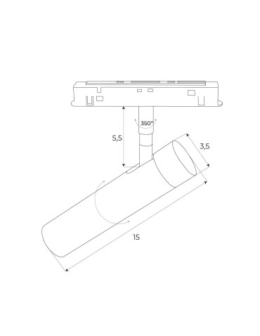 Maxlight Lampa Magnetyczna Złota System DALI 8W 578lm 3000K M0049D - produkt 2