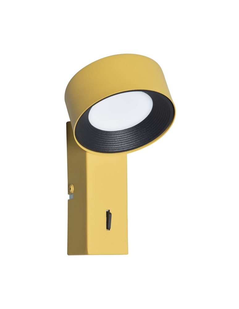 Wall lamps for bedrooms - Italux Otal LED wall lamp 1.8W 4000K 489 lm Yellow WL-47390-1-YLL - product kolory-swiatla.pl 1