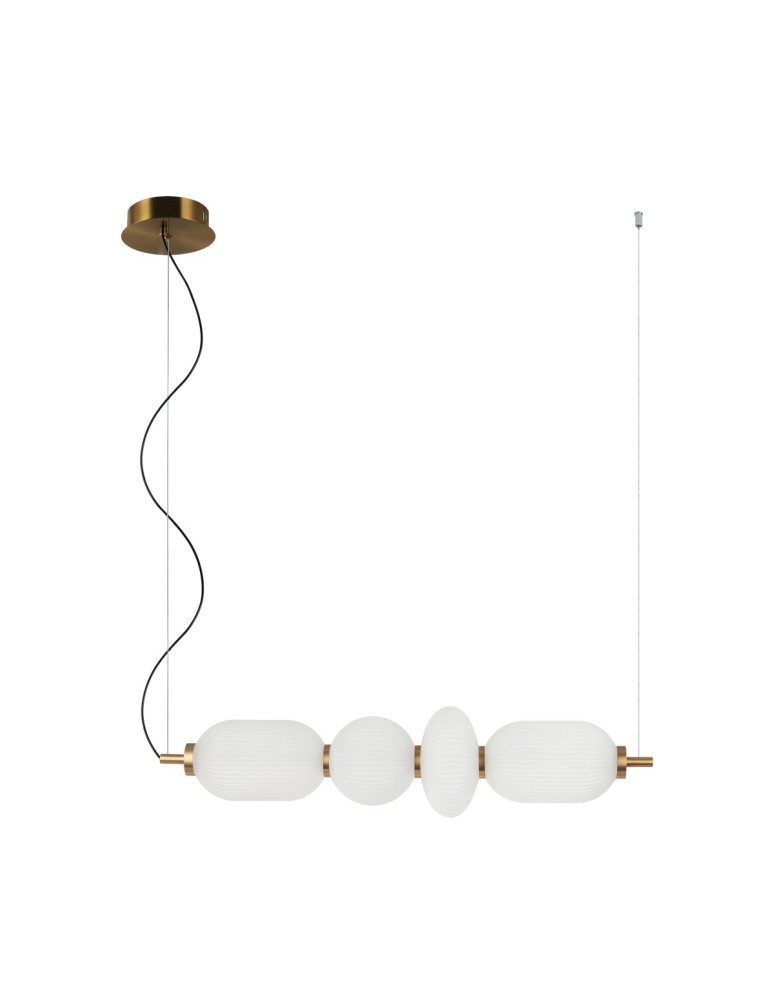 Designer pendant lamps - Italux Nico LED Pendant 18W 3000K 1925 lm Black, Gold PND-8545-4H-AB-WH - product kolory-swiatla.pl 3