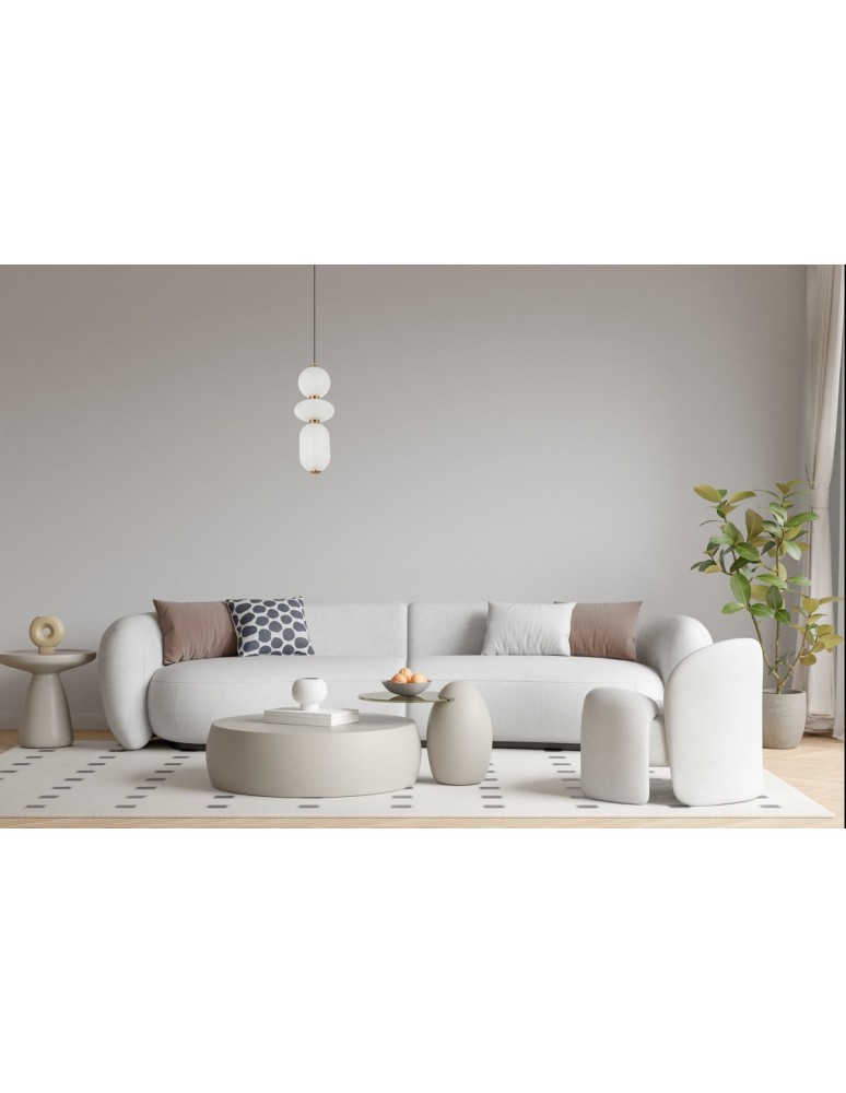 Italux Nico Wisząca LED 15W 3000K 1492 lm Czarny, złoty PND-8545-3-AB-WH