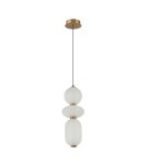 Single pendant lamps - Italux Nico LED Pendant 15W 3000K 1492 lm Black, Gold PND-8545-3-AB-WH - product 3