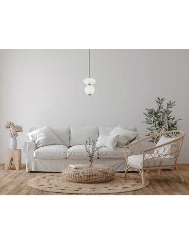 Italux Nico Wisząca LED 8W 3000K 825 lm Czarny, złoty PND-8545-2-AB-WH - produkt 2