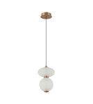 Single pendant lamps - Italux Nico LED Pendant 8W 3000K 825 lm Black, Gold PND-8545-2-AB-WH - product 3