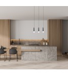 Pendant lamps on a strip - Italux Macera Pendant 3xE27 sand black PND-33849-3-BK - product 2