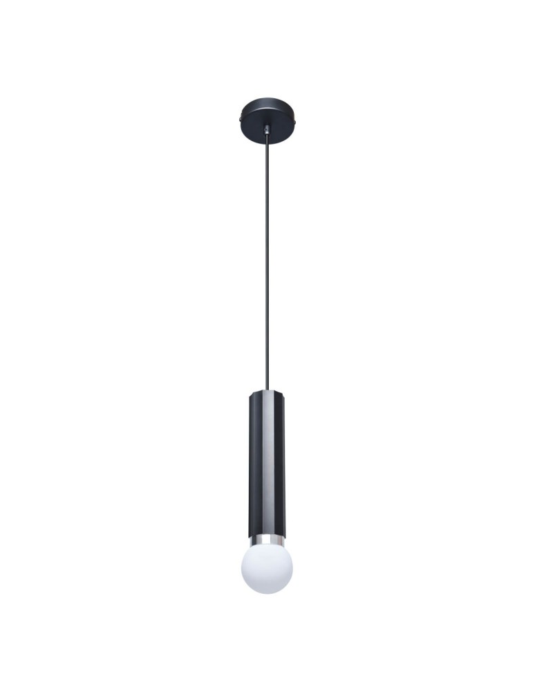 Single pendant lamps - Italux Macera Pendant 1xE27 sand black PND-33849-1-BK - product kolory-swiatla.pl 3