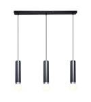 Pendant lamps on a strip - Italux Macera Pendant 3xE27 sand black PND-33849-3-BK - product 1