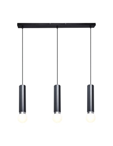 Italux Macera Wisząca 3xE27 piaskowy czarny PND-33849-3-BK