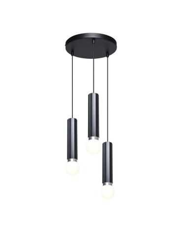 Italux Macera Wisząca 3xE27 piaskowy czarny PND-33849-3R-BK