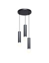 Italux Macera Wisząca 3xE27 piaskowy czarny PND-33849-3R-BK