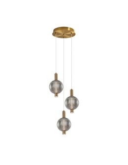 Italux Lenti LED Pendant 18W 3000K 720 lm Black, gold PND-83631-3-BRO-SG