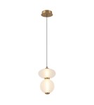 Single pendant lamps - Italux Nico LED Pendant 8W 3000K 825 lm Black, Gold PND-8545-2-AB-WH - product 1