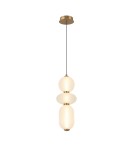 Single pendant lamps - Italux Nico LED Pendant 15W 3000K 1492 lm Black, Gold PND-8545-3-AB-WH - product 1