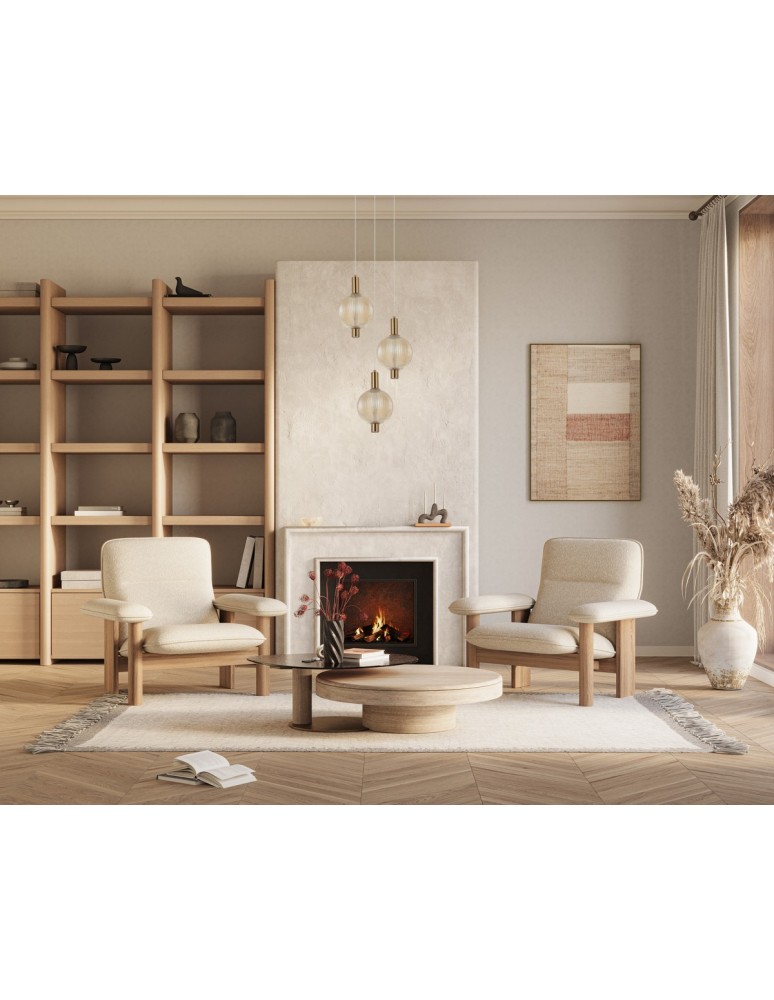 Triple pendant lamps - Italux Lenti LED Pendant 18W 3000K 1340 lm Black, gold PND-83631-3-AB-AMB - product kolory-swiatla.pl 2