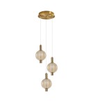 Triple pendant lamps - Italux Lenti LED Pendant 18W 3000K 1340 lm Black, gold PND-83631-3-AB-AMB - product 3