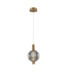 Single pendant lamps - Italux Lenti LED Pendant 7W 3000K 310 lm Black, gold PND-83631-1-BRO-SG - product 1