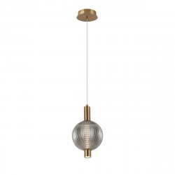 Italux Lenti Wisząca LED 7W 3000K 310 lm Czarny, złoty PND-83631-1-BRO-SG
