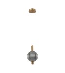 Single pendant lamps - Italux Lenti LED Pendant 7W 3000K 310 lm Black, gold PND-83631-1-BRO-SG - product 3