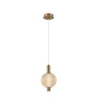 Single pendant lamps - Italux Lenti LED Pendant 7W 3000K 553 lm Black, Gold PND-83631-1-AB-AMB - product 1