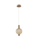 Single pendant lamps - Italux Lenti LED Pendant 7W 3000K 553 lm Black, Gold PND-83631-1-AB-AMB - product 3