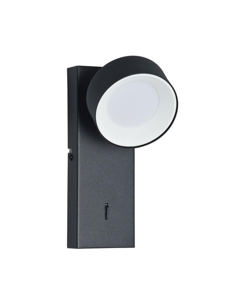 Wall lamps for bedrooms - Italux Fonten LED wall lamp 1.8W 4000K 489 lm Sandblasted black WL-47380-1-BK - product kolory-swiatla.pl 1