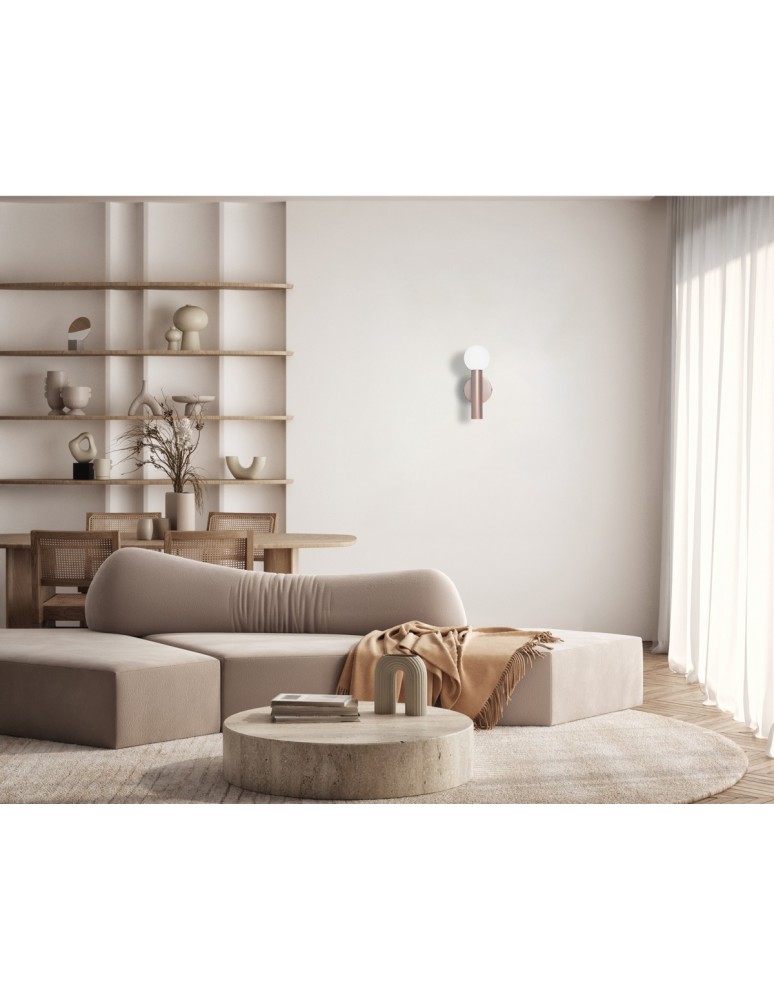 Scandinavian style wall lamps - Italux Filano Wall lamp 1xG9 Coffee WL-33574-1-CF - product kolory-swiatla.pl 2