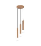 Triple pendant lamps - Italux Filano Pendant 3xG9 Brown PND-33574-3-WD - product 3