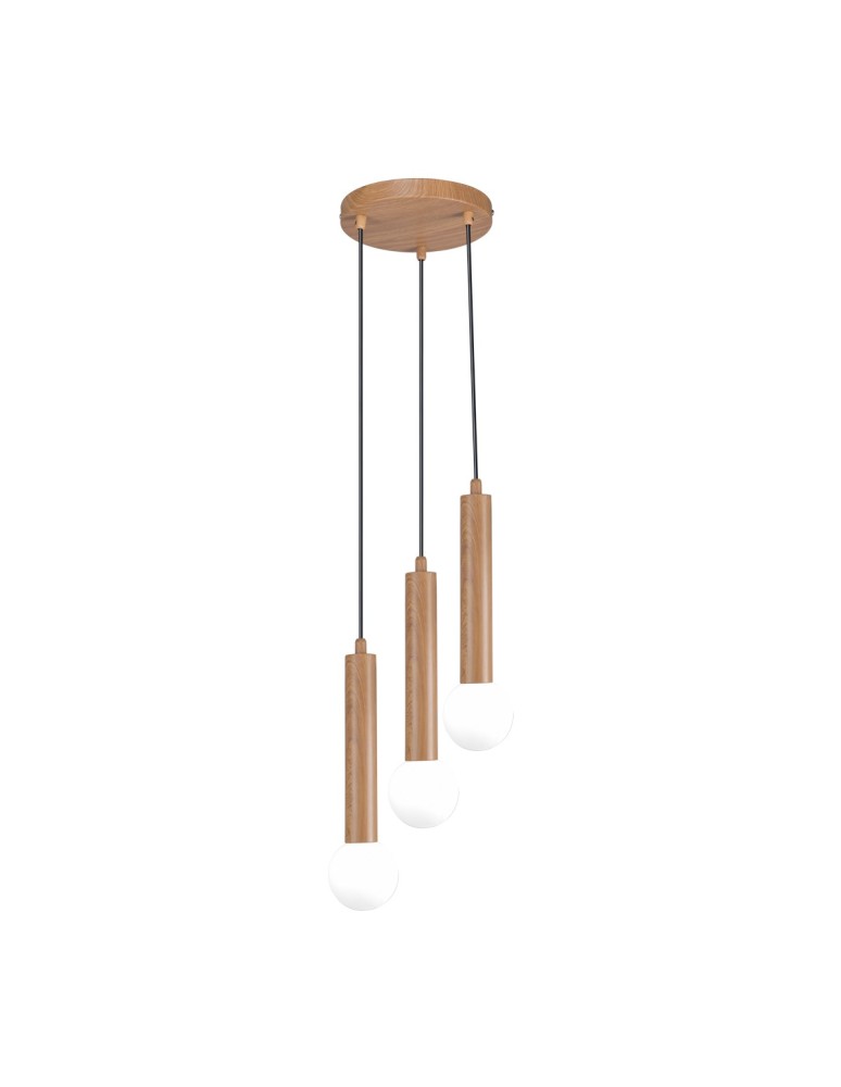 Triple pendant lamps - Italux Filano Pendant 3xG9 Brown PND-33574-3-WD - product kolory-swiatla.pl 3