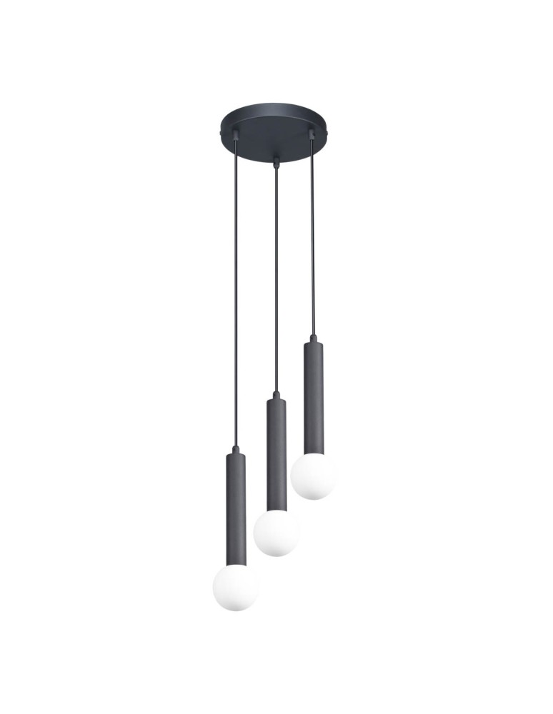 Triple pendant lamps - Italux Filano Pendant 3xG9 sand black PND-33574-3-BK - product kolory-swiatla.pl 3