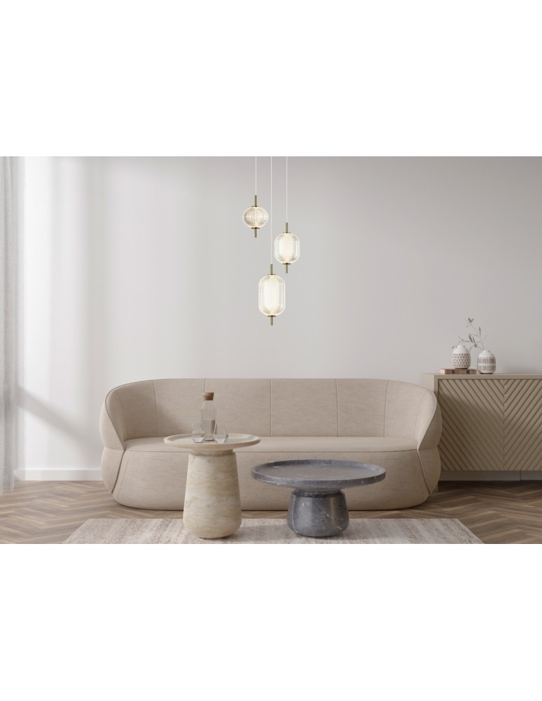 Triple pendant lamps - Italux Corado LED Pendant 23W 3000K 2104 lm Gold PND-81438-3-GD. - product kolory-swiatla.pl 2