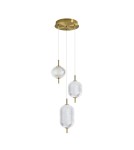 Triple pendant lamps - Italux Corado LED Pendant 23W 3000K 2104 lm Gold PND-81438-3-GD. - product 3