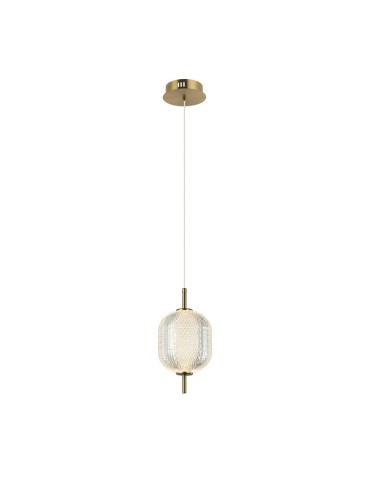 Italux Corado LED Pendant 8W 3000K 830 lm Gold PND-81438-1A-GD.