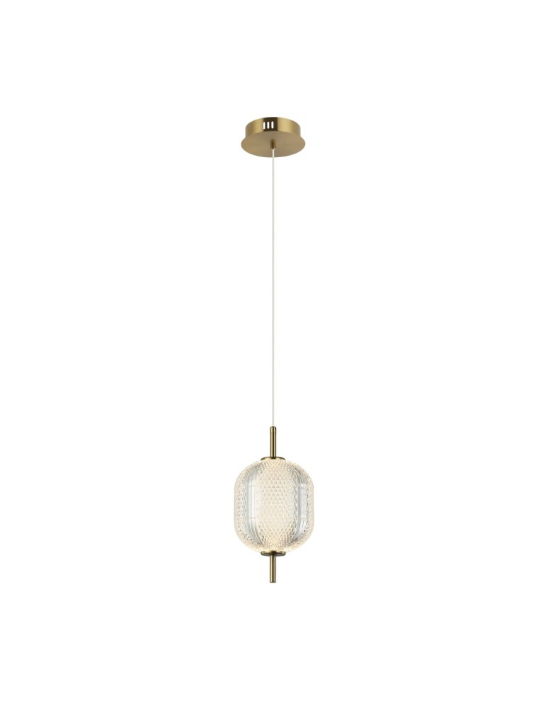 Single pendant lamps - Italux Corado LED Pendant 8W 3000K 830 lm Gold PND-81438-1A-GD. - product kolory-swiatla.pl 1