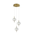 Triple pendant lamps - Italux Corado LED Pendant 12W 3000K 1084 lm Gold PND-81418-3-BK-GD. - product 3