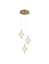Italux Corado LED Pendant 12W 3000K 1084 lm Gold PND-81418-3-BK-GD.