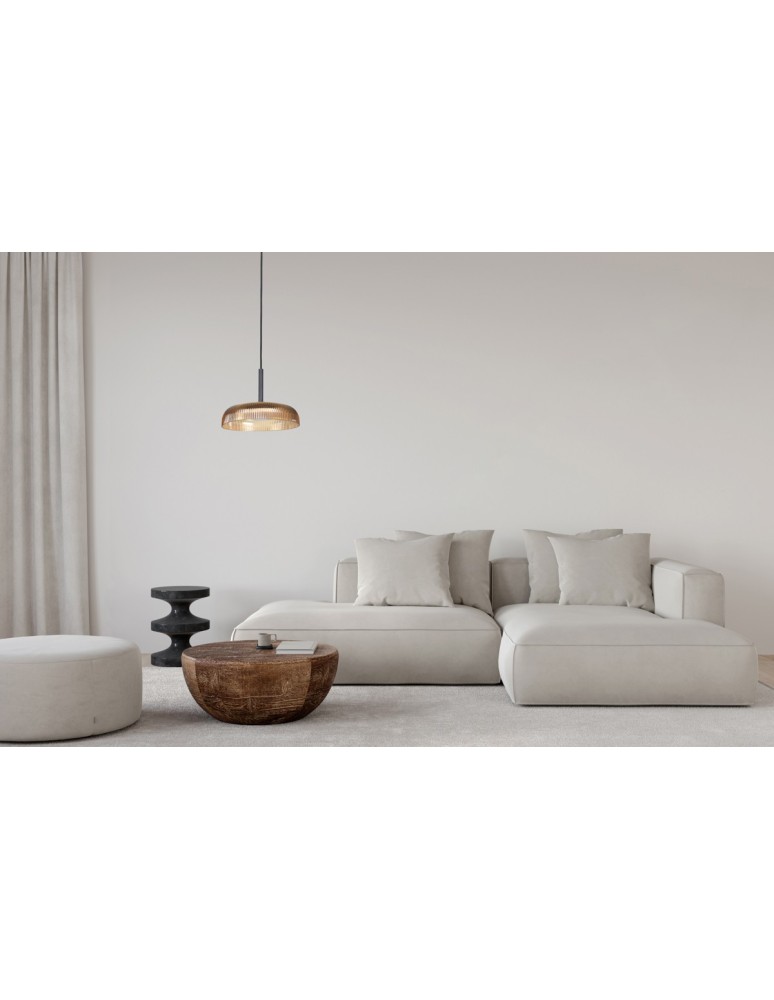 Single pendant lamps - Italux Colle LED Pendant 12W 3000K 1500 lm Yellow, Black PND-48529-BK-YLL - product kolory-swiatla.pl 2