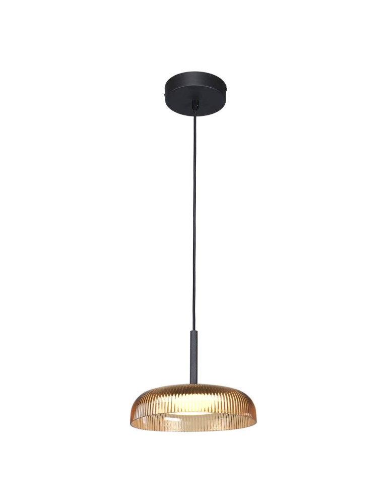Single pendant lamps - Italux Colle LED Pendant 12W 3000K 1500 lm Yellow, Black PND-48529-BK-YLL - product kolory-swiatla.pl 1