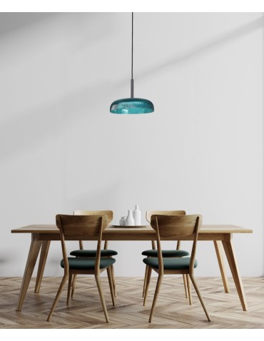 Italux Colle LED Pendant 12W 3000K 1500 lm Green, black PND-48529-BK-BLU - product 2