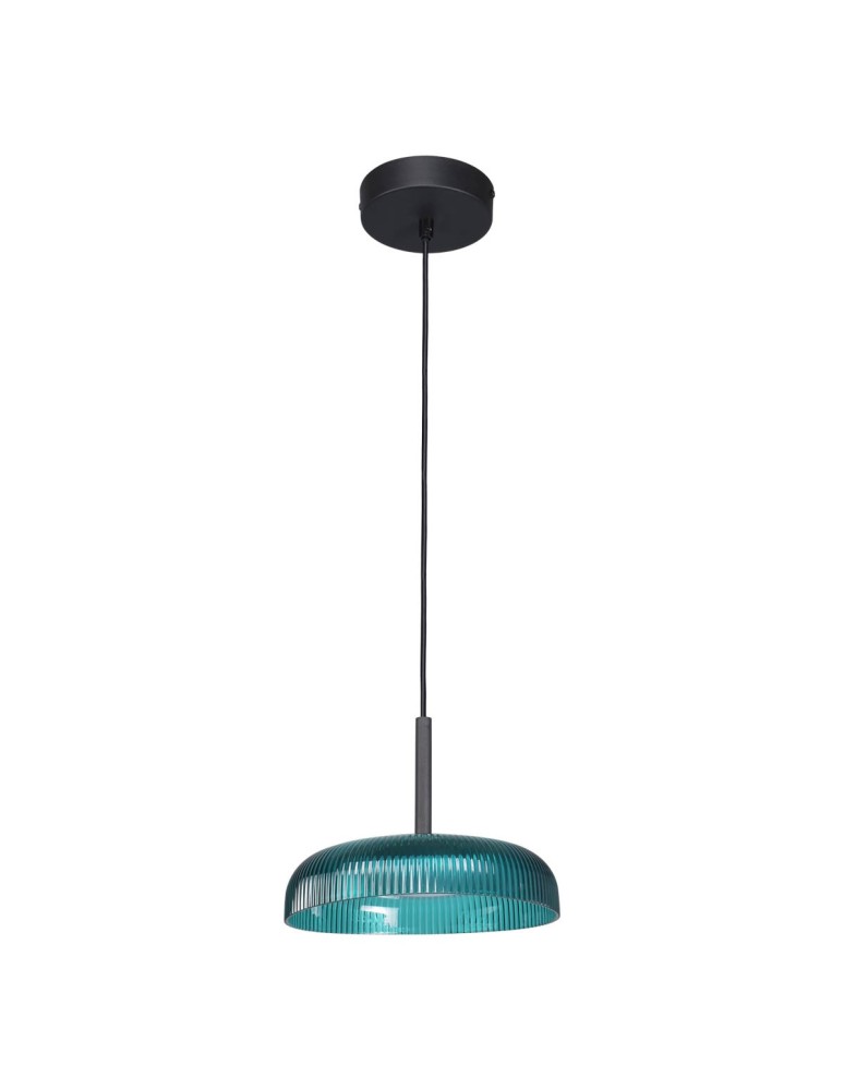 Single pendant lamps - Italux Colle LED Pendant 12W 3000K 1500 lm Green, black PND-48529-BK-BLU - product kolory-swiatla.pl 3