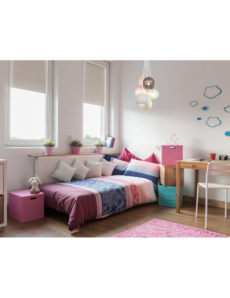 Multicolored pendant lamps - Italux Cases Pendant 6xE14 White matte PND-94794-6A-MLTI - product kolory-swiatla.pl 2