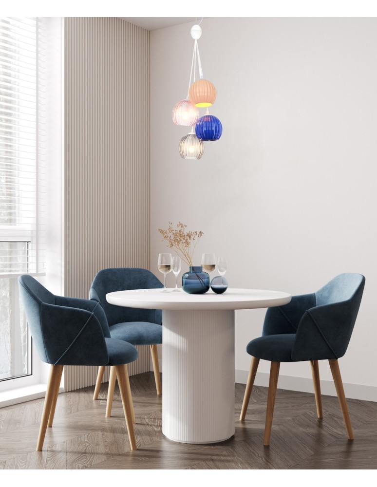 Multicolored pendant lamps - Italux Cases Pendant 4xE14 White matte PND-94794-4A-MLTI - product kolory-swiatla.pl 2