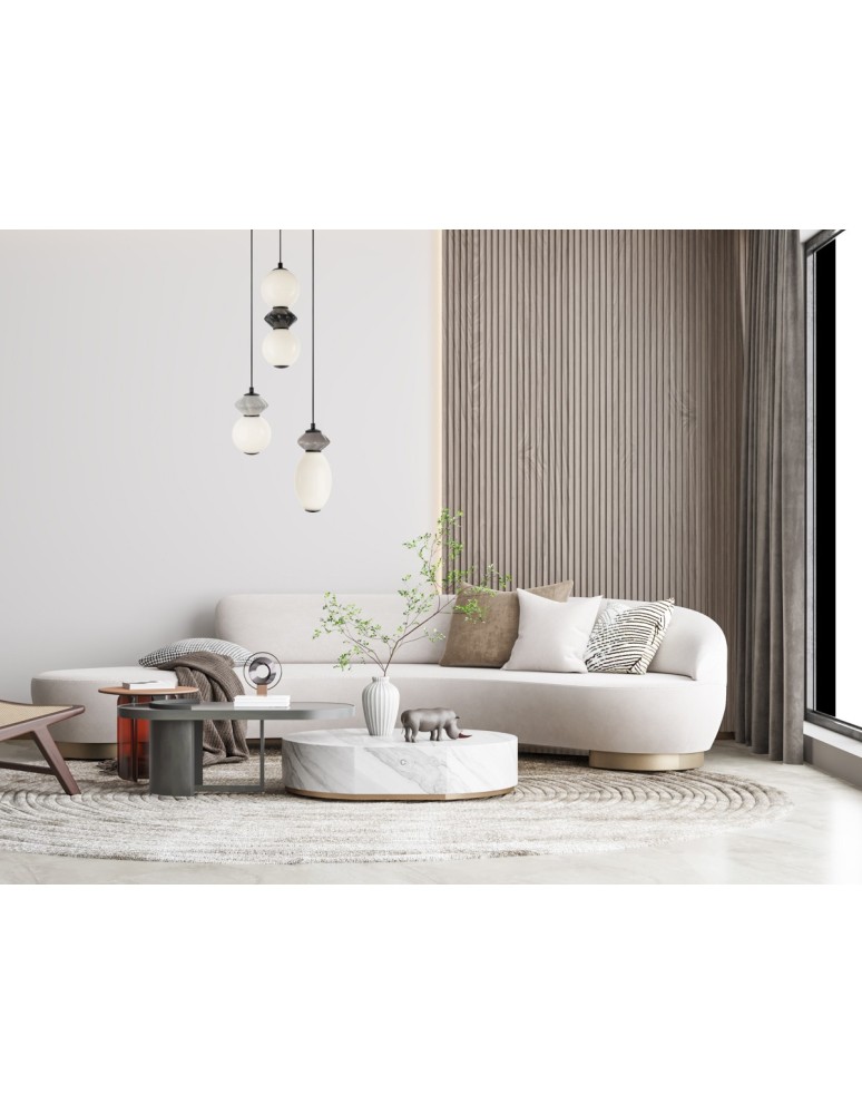 Triple pendant lamps - Italux Balos LED Pendant 19W 3000K 1400 lm Black matte PND-94921-4R-BK - product kolory-swiatla.pl 2