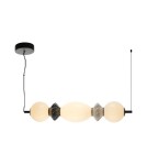 Designer pendant lamps - Italux Balos LED Pendant 14W 3000K 1600 lm Matte Black PND-94921-3A-BK - product 1