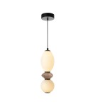 Single pendant lamps - Italux Balos LED Pendant 12W 3000K 1500 lm Black matte PND-94921-2B-BK - product 1