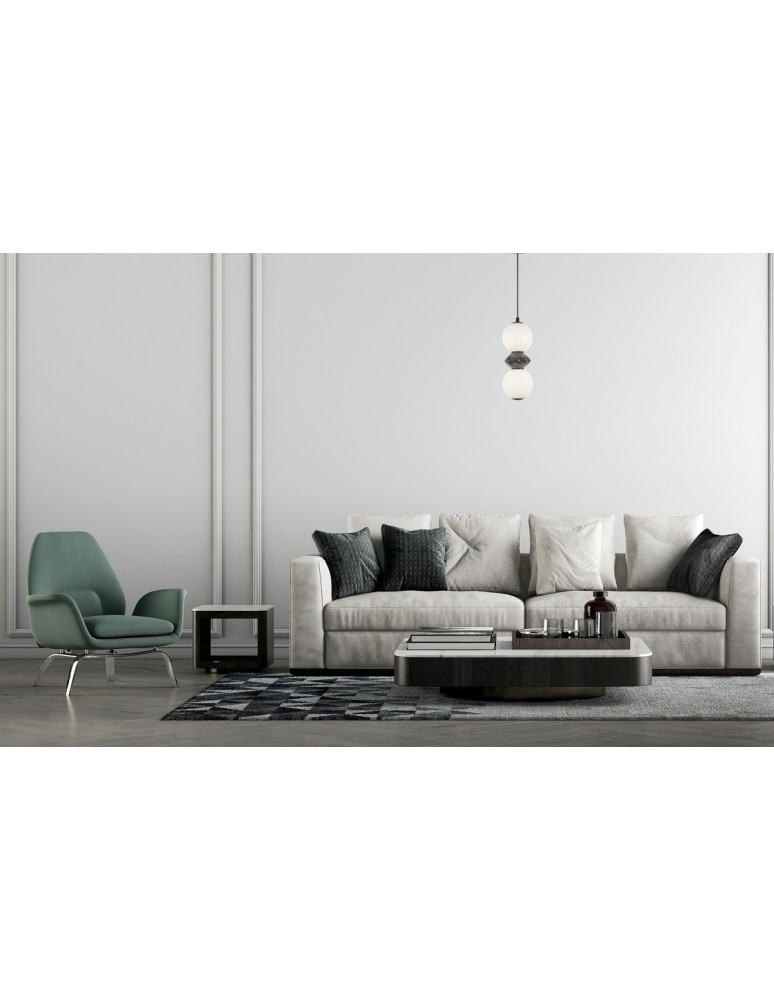 Single pendant lamps - Italux Balos LED Pendant 10W 3000K 1250 lm Matte Black PND-94921-2A-BK - product kolory-swiatla.pl 2