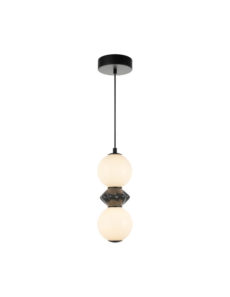 Single pendant lamps - Italux Balos LED Pendant 10W 3000K 1250 lm Matte Black PND-94921-2A-BK - product kolory-swiatla.pl 1
