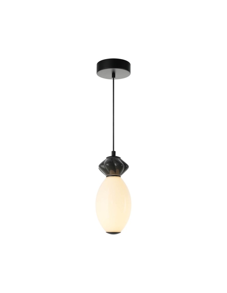 Single pendant lamps - Italux Balos LED Pendant 7W 3000K 760 lm Matte Black PND-94921-1B-BK - product kolory-swiatla.pl 1