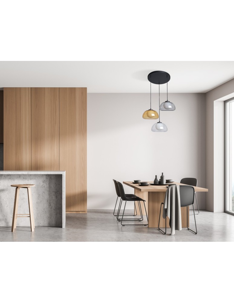 Italux Ainale Wisząca 3xG9 Czarny PND-54637-3-BK-SG