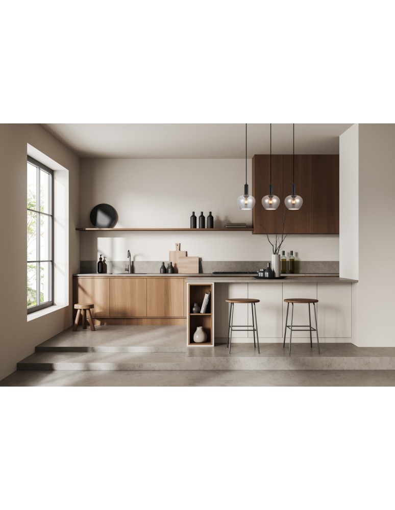 Pendant lamps on a strip - Italux Stabla Pendant 3xE27 Black PND-30084-3-BK-SG - product kolory-swiatla.pl 2